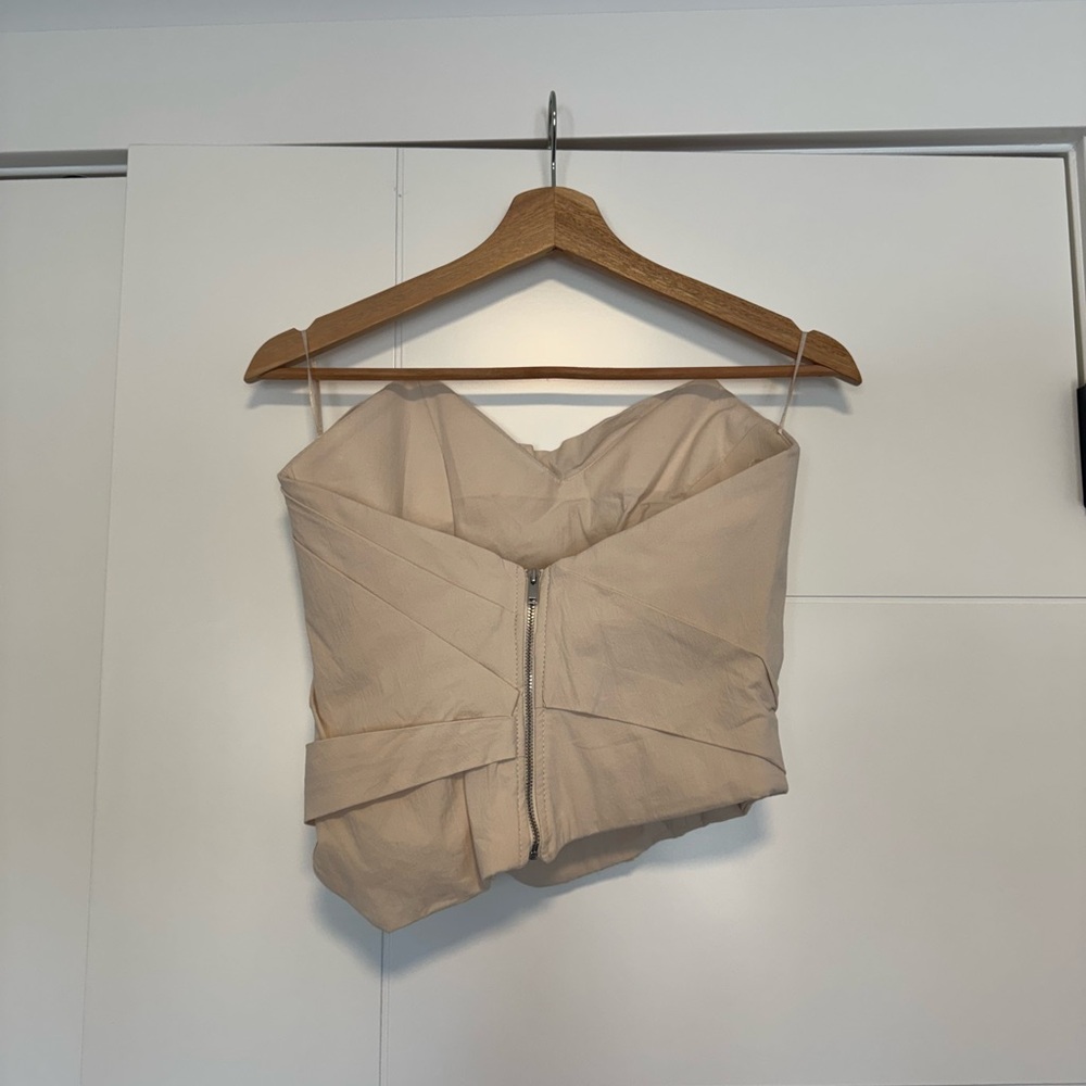 Zara Strapless Ruched Top - Picture 4 of 5